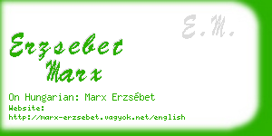 erzsebet marx business card