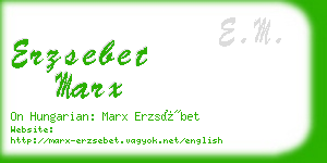 erzsebet marx business card